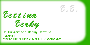 bettina berky business card